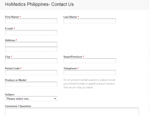 HoMedics Philippines Contact HoMedics